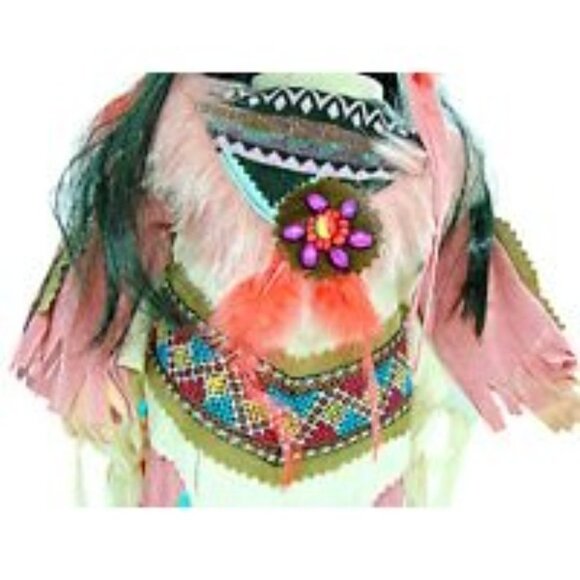 Golden Keepsake Native American Porcelain Doll Dressed Collector Vintage Sz 17" - Picture 4 of 12